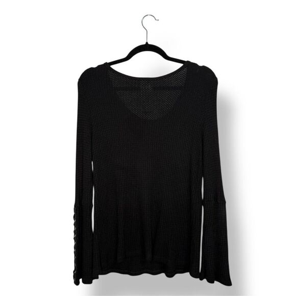 Vocal Apparel Women’s Large Angel Wings Waffle Knit Shirt Rhinestone Grunge Y2K - Picture 5 of 7